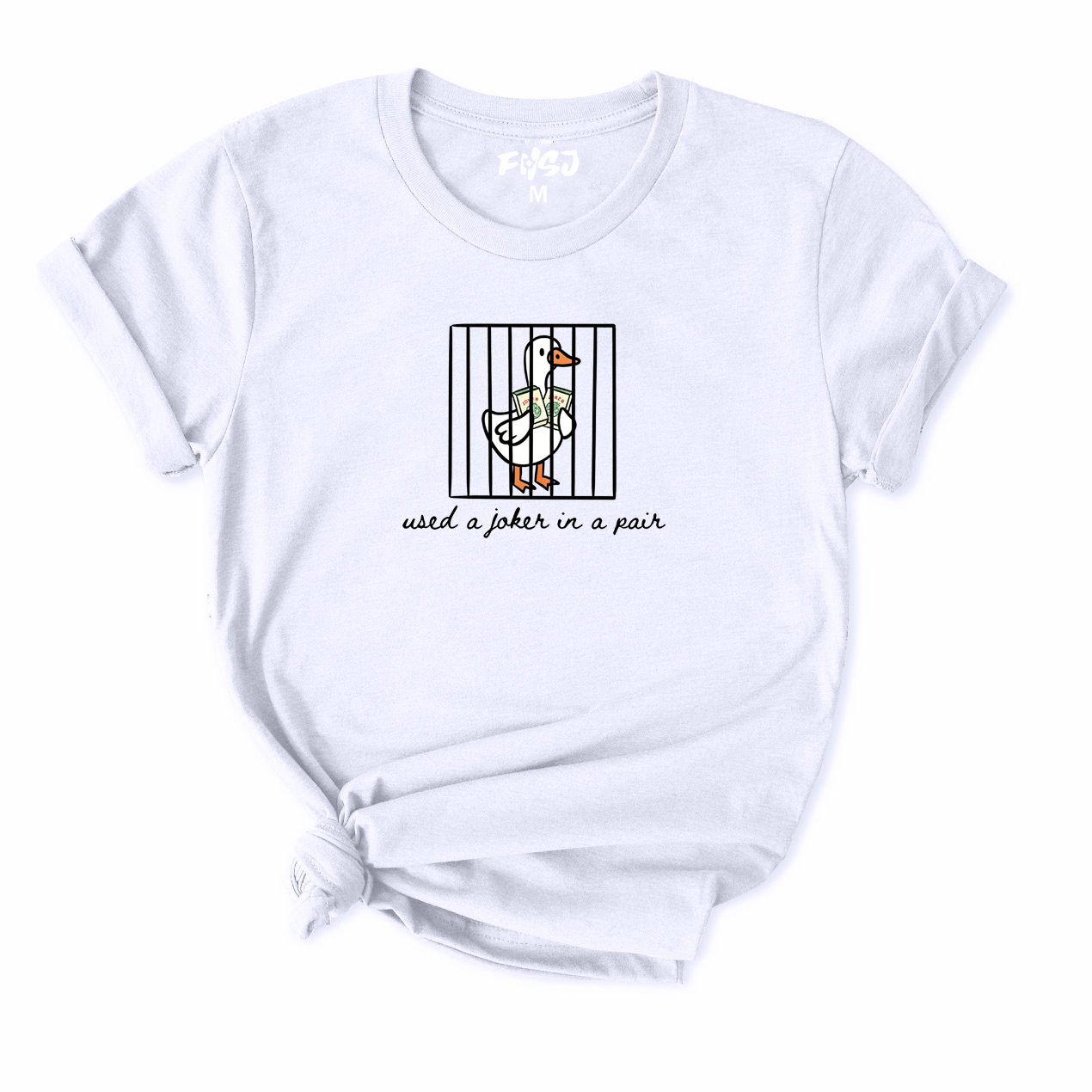 Used A Joker in A Pair Mahjong Goose T-Shirt for Women