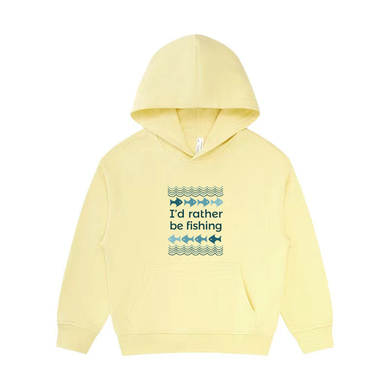 I'd Rather Be Fishing Kid's Hoodie