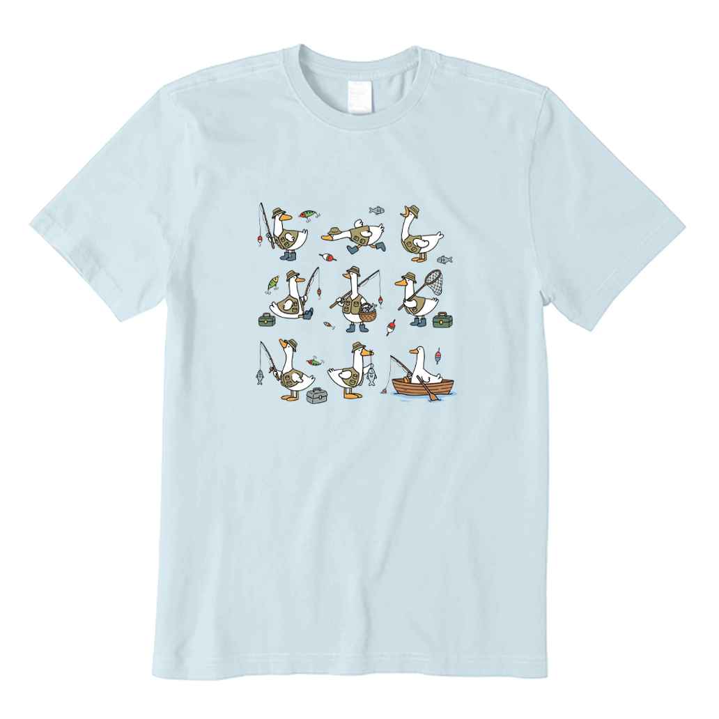 Funny Fishing Goose T-shirt