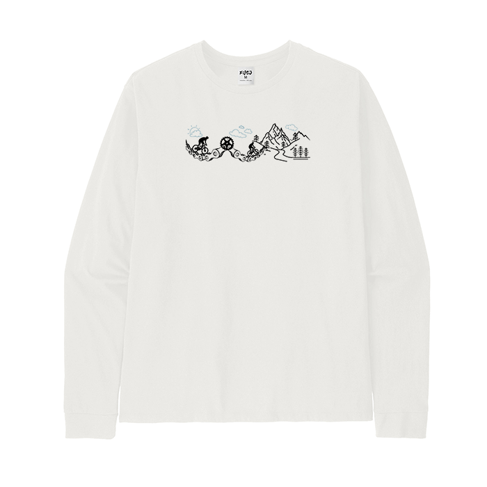 Mountain Bikers Cycling Long Sleeve T-Shirt