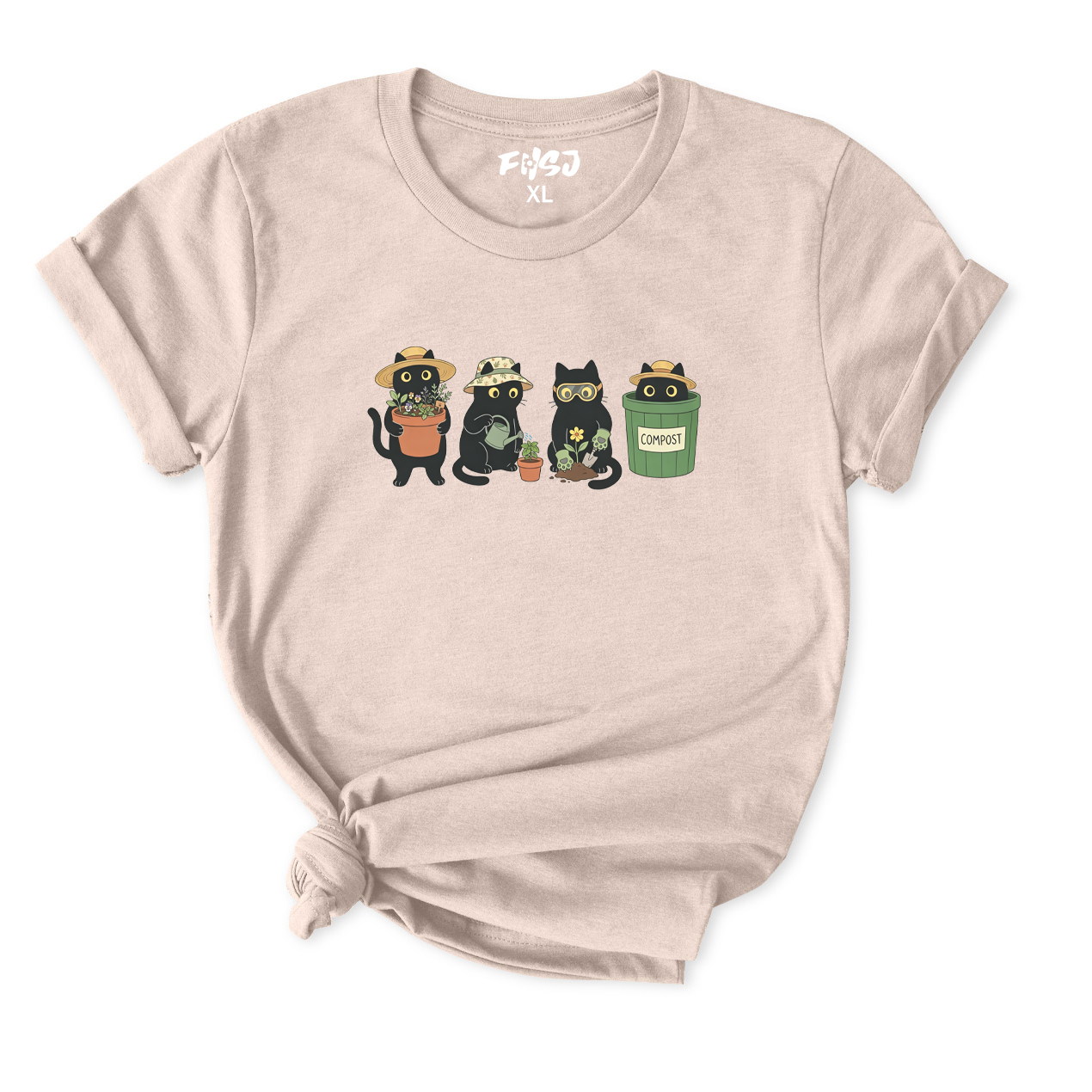 Cute Cat Gardeners T-Shirt for Women