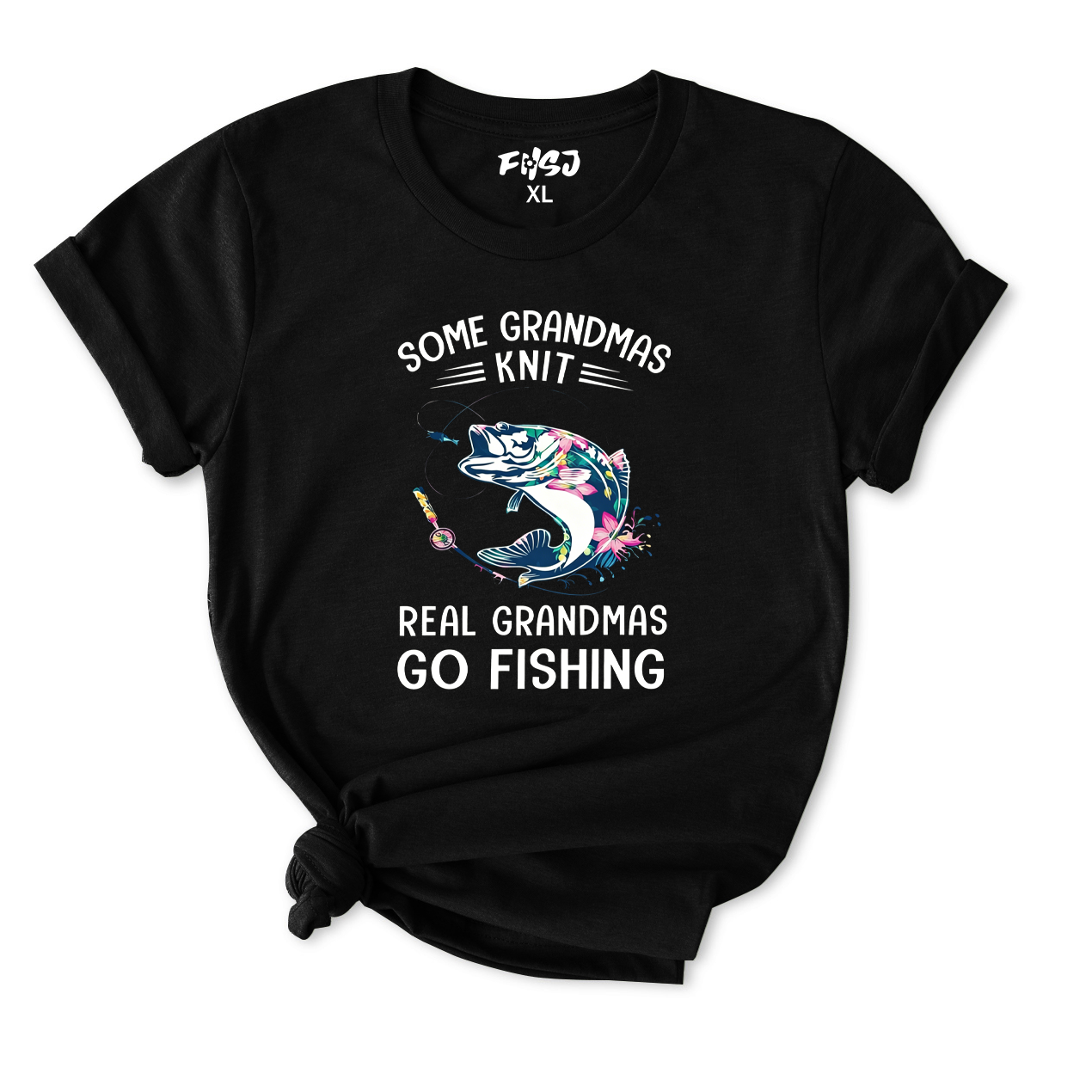 Funny Grandma Fishing Some Knit Real Go Fishing T-Shirt for Women