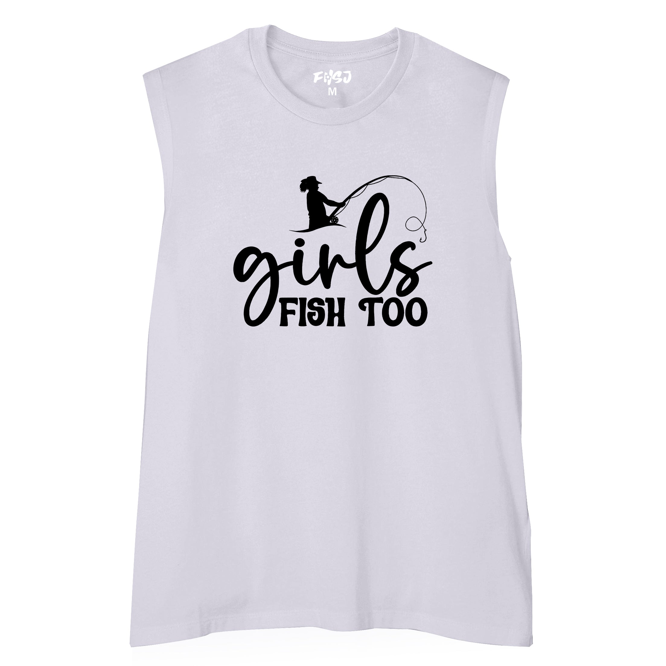 Women Girls Fish Too Tank Top