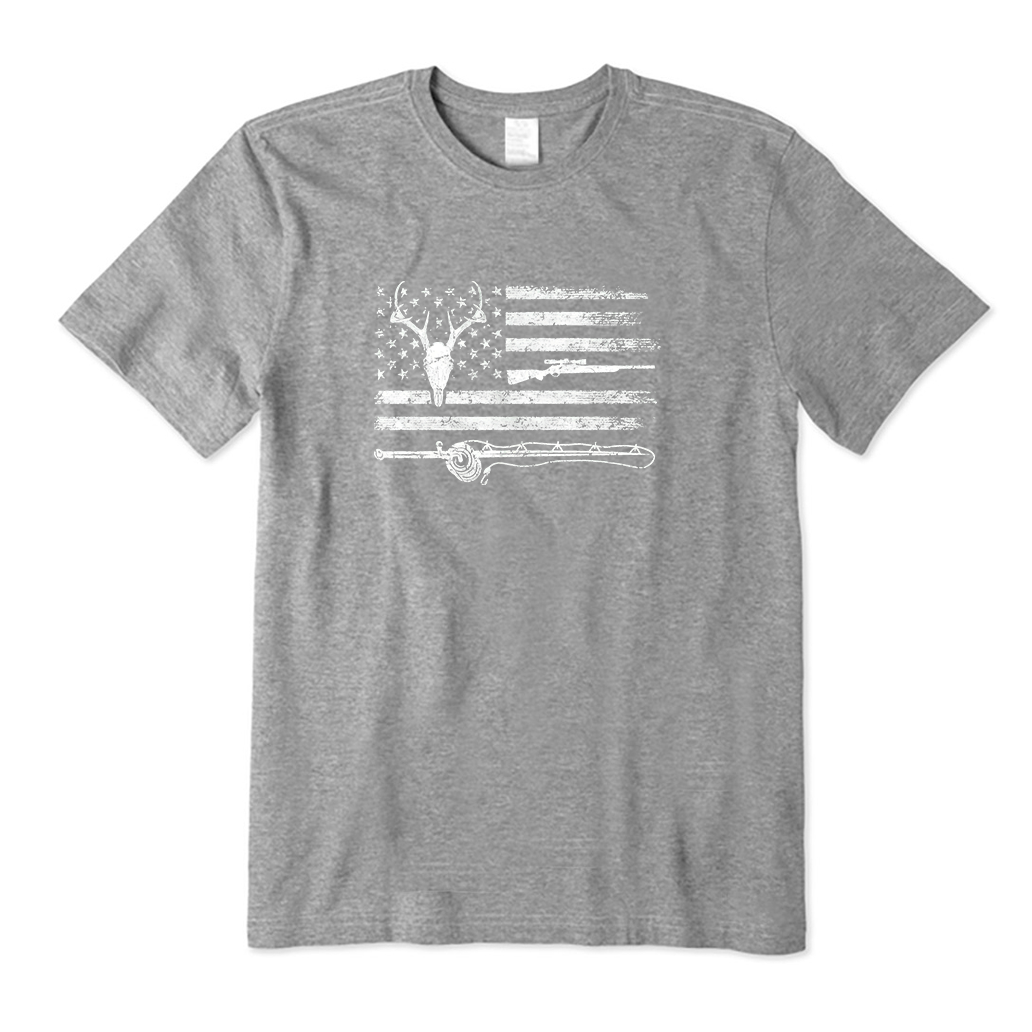 Hunting and Fishing Flag T-Shirt