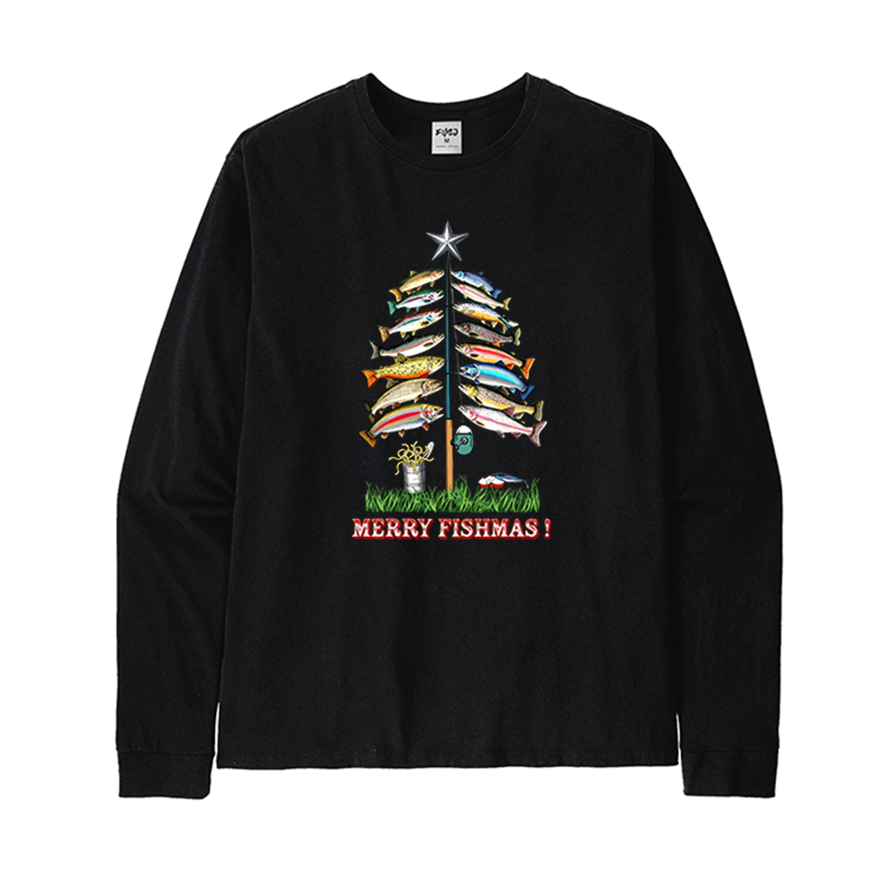 Merry Fishmas Christmas Fishes Tree Long Sleeve T-Shirt
