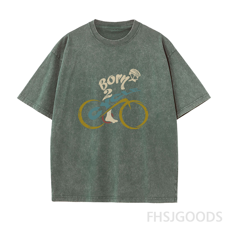 Born To Cycle Unisex Distressed T-Shirt