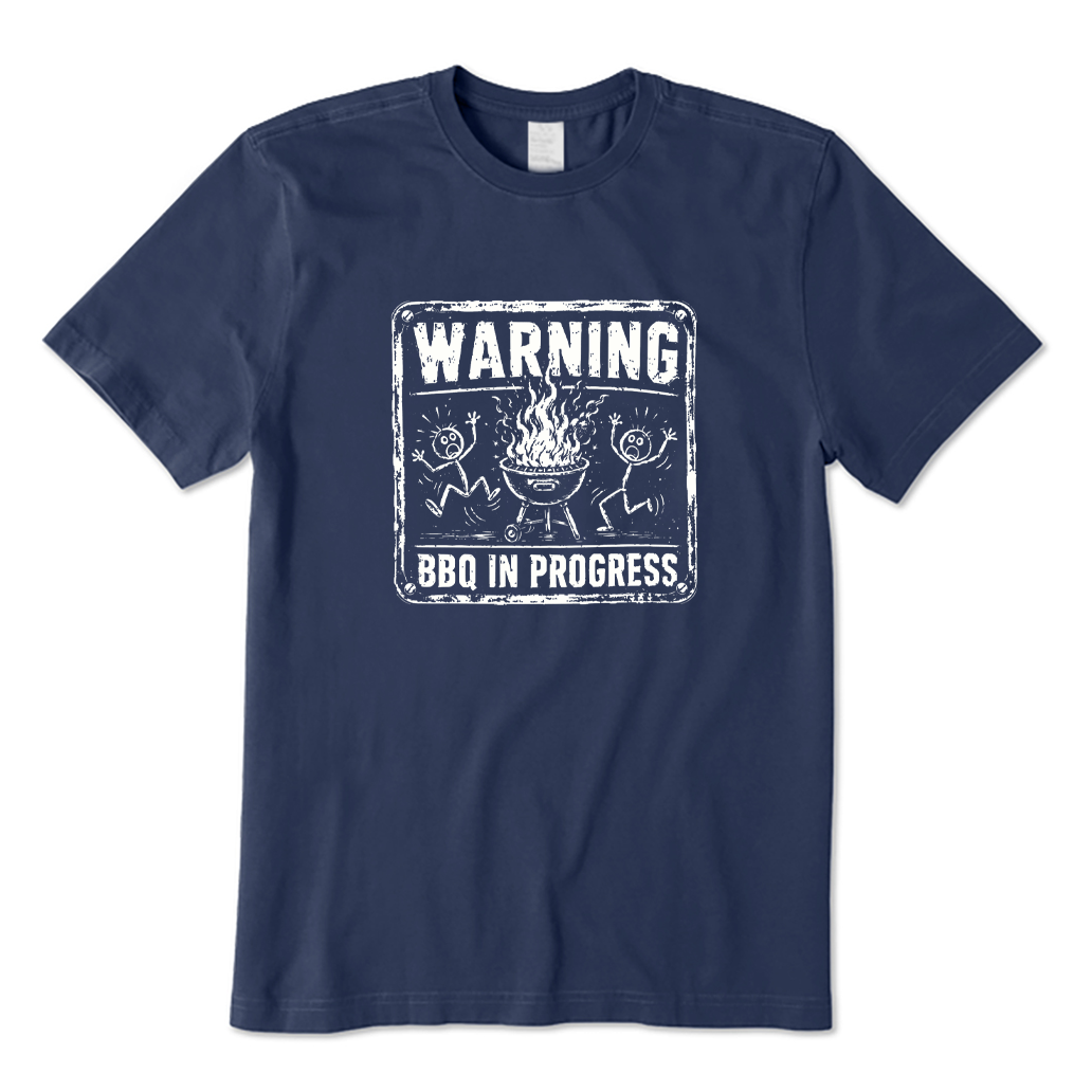 BBQ In Progress Warning Sign T-shirt
