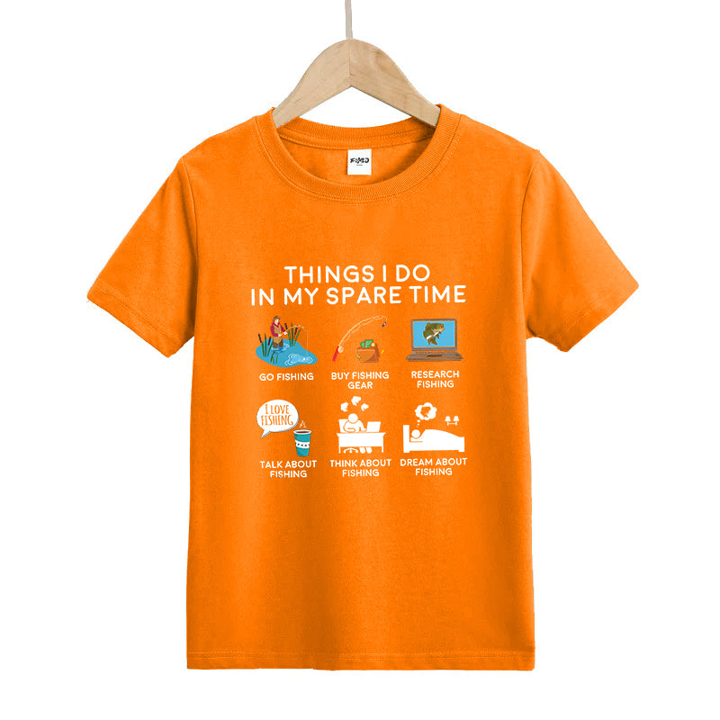 Fishing Things I Do in My Spare Time Kids T-Shirt