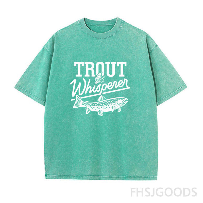 Trout Whisperer Fly Fishing Unisex Distressed T-Shirt