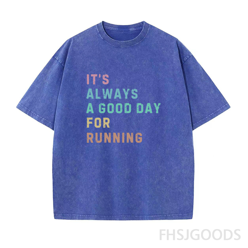 Its A Good Day for Running Unisex Distressed T-Shirt