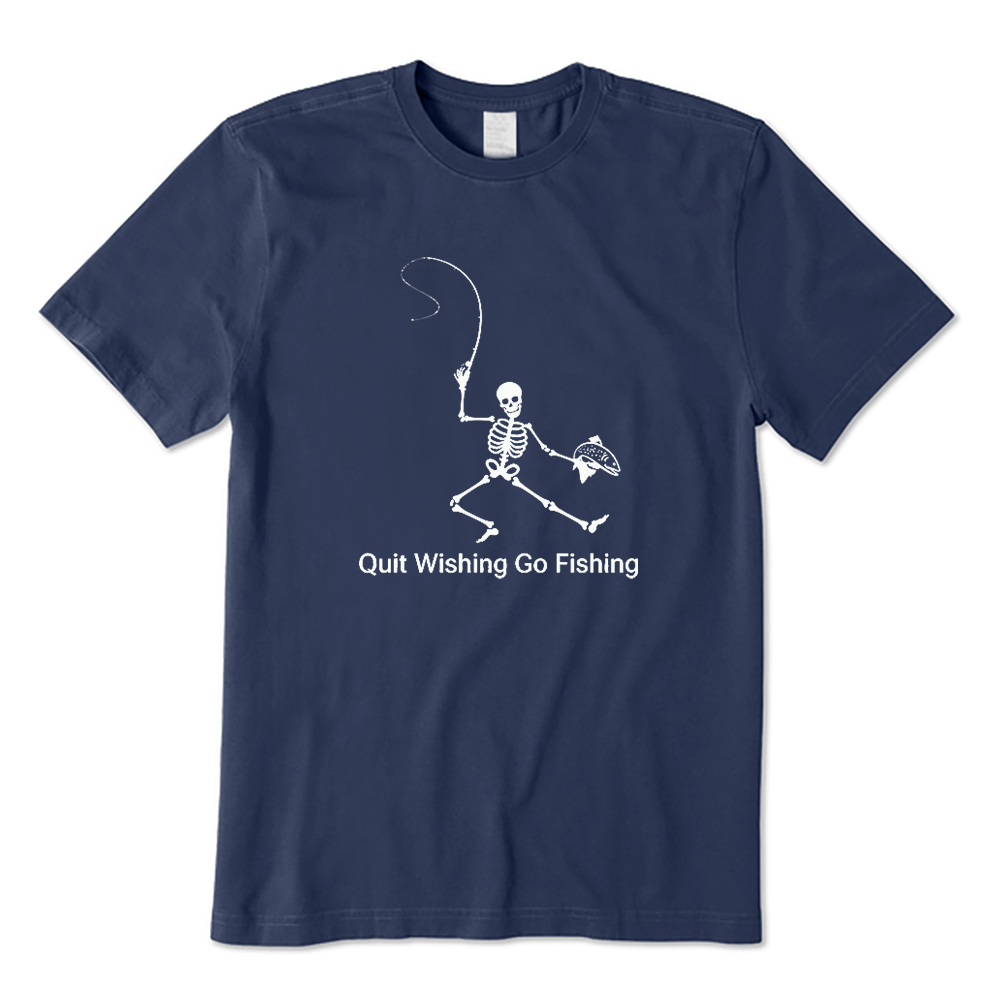 Quit Wishing Go Fishing Halloween T-Shirt