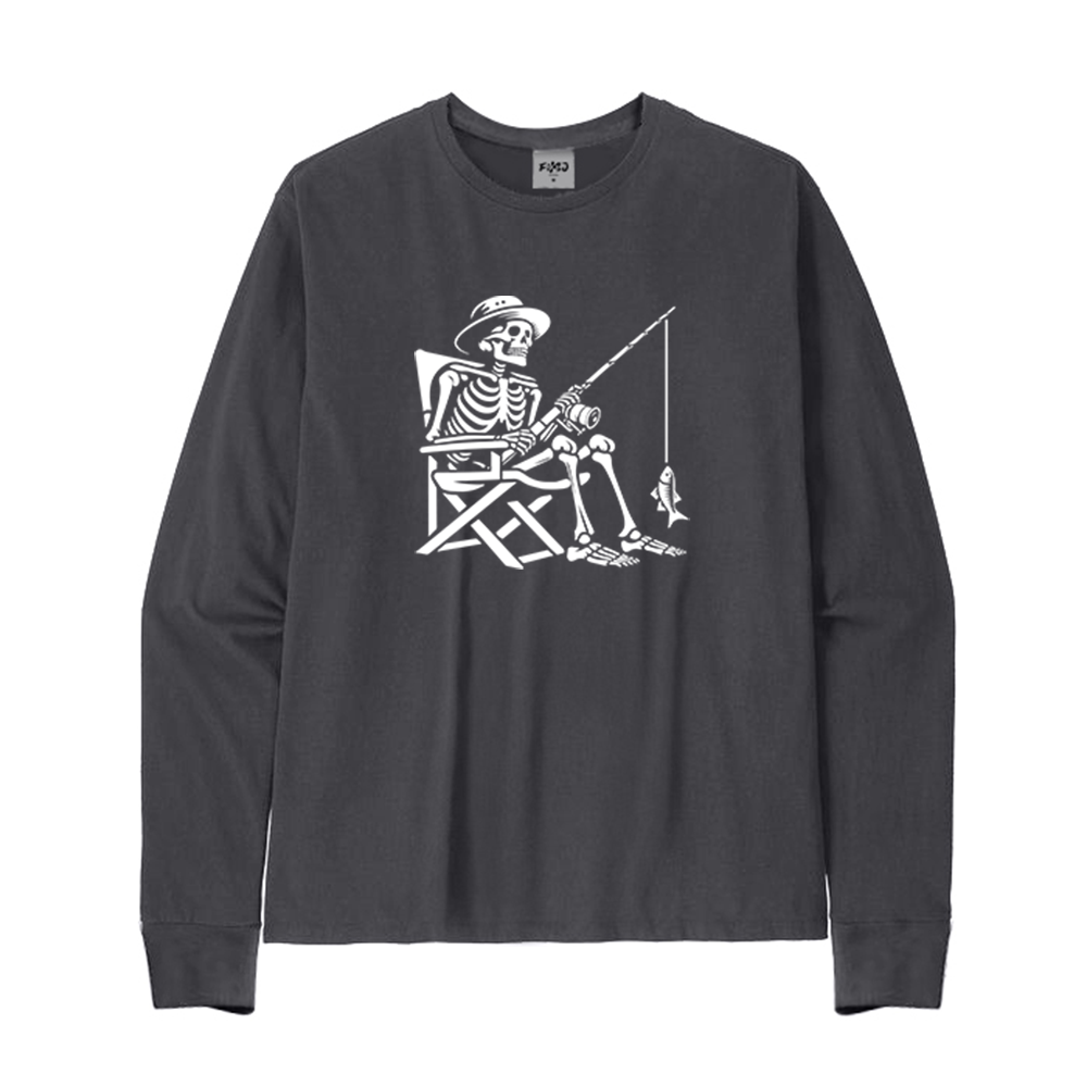 Skeleton Fishing Long Sleeve T-Shirt