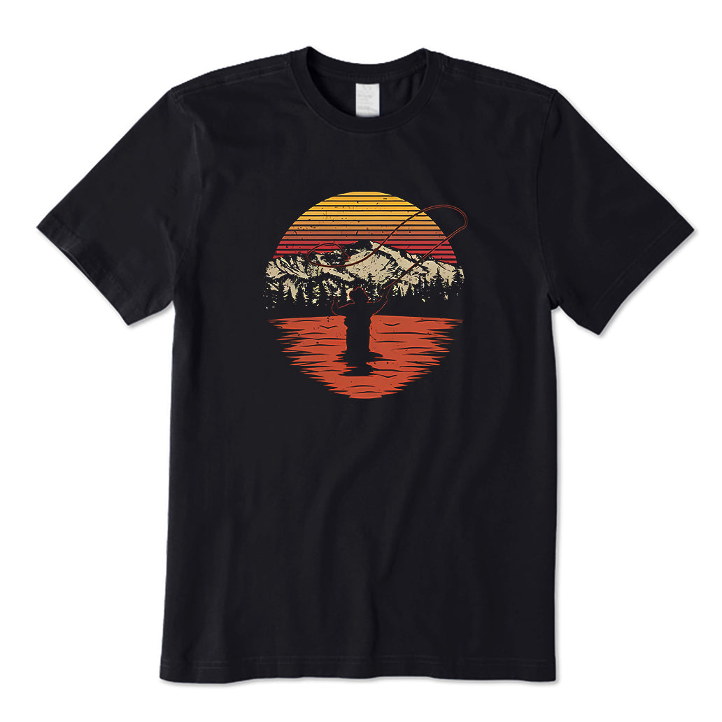 Vintage Fly Fishing Sun Set T-Shirt