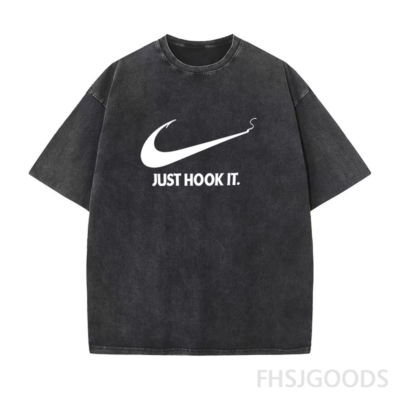 Just Hook It Fishing Unisex Distressed T-Shirt