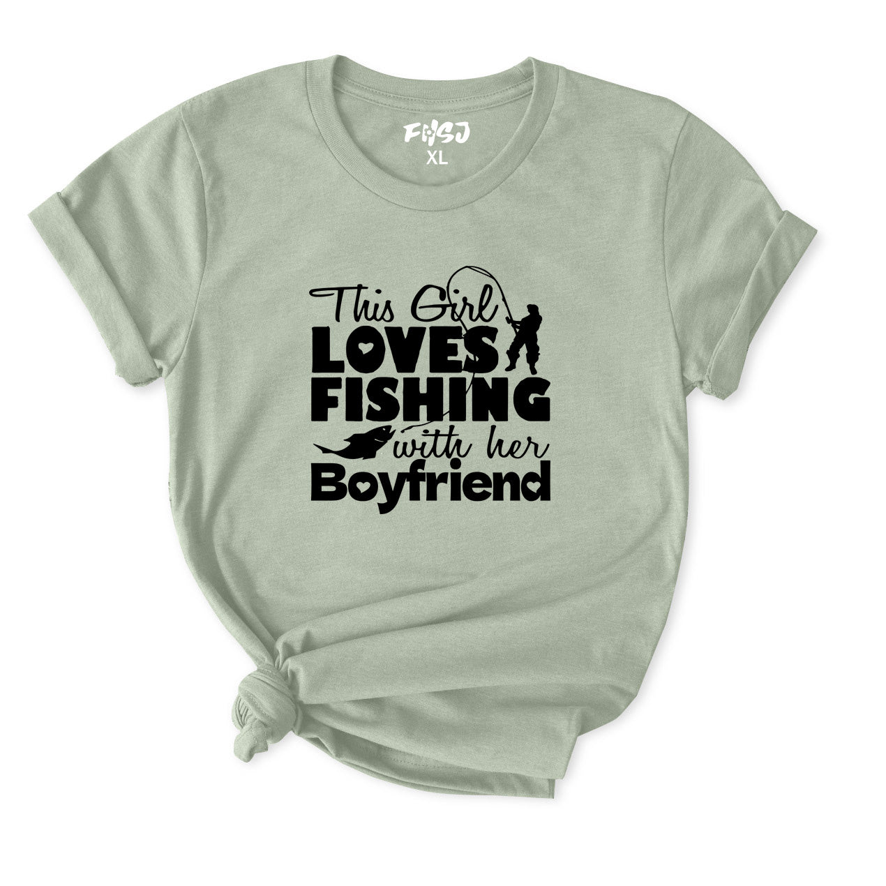 This Girl Love Fishing with Boyfriend T-Shirt for Women