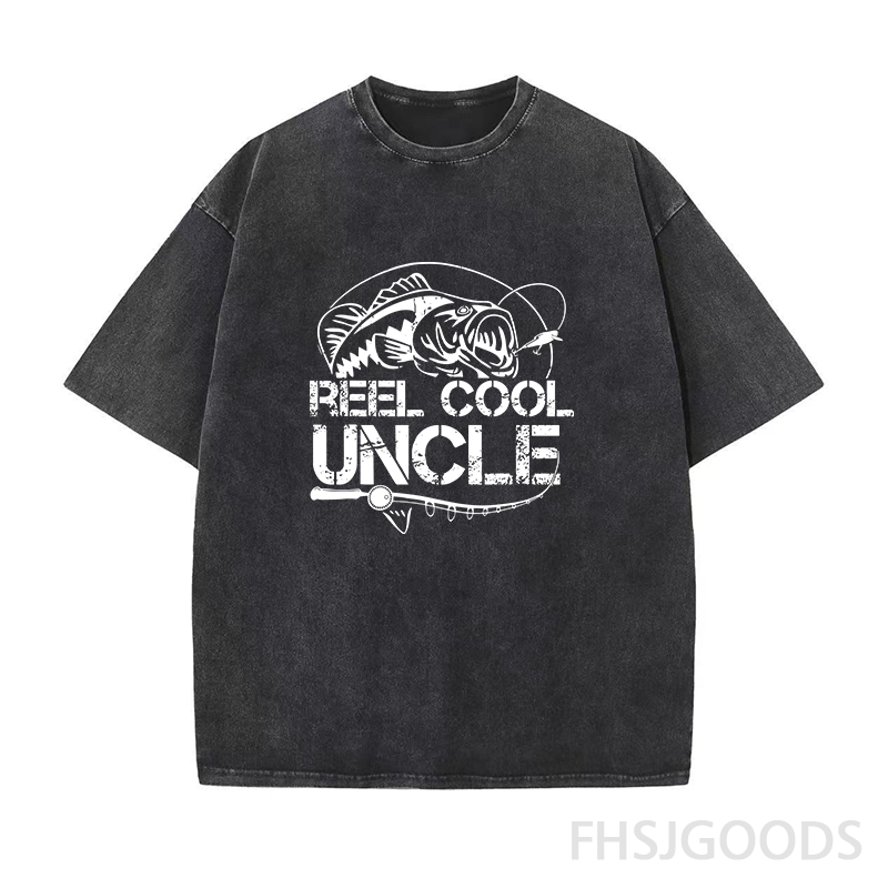 Reel Cool Uncle Unisex Distressed T-Shirt