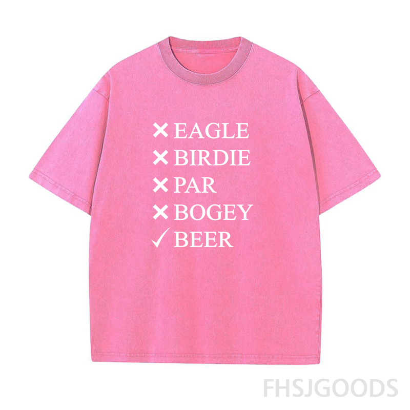 Eagle Birdie Par Bogey Beer Unisex Distressed T-Shirt