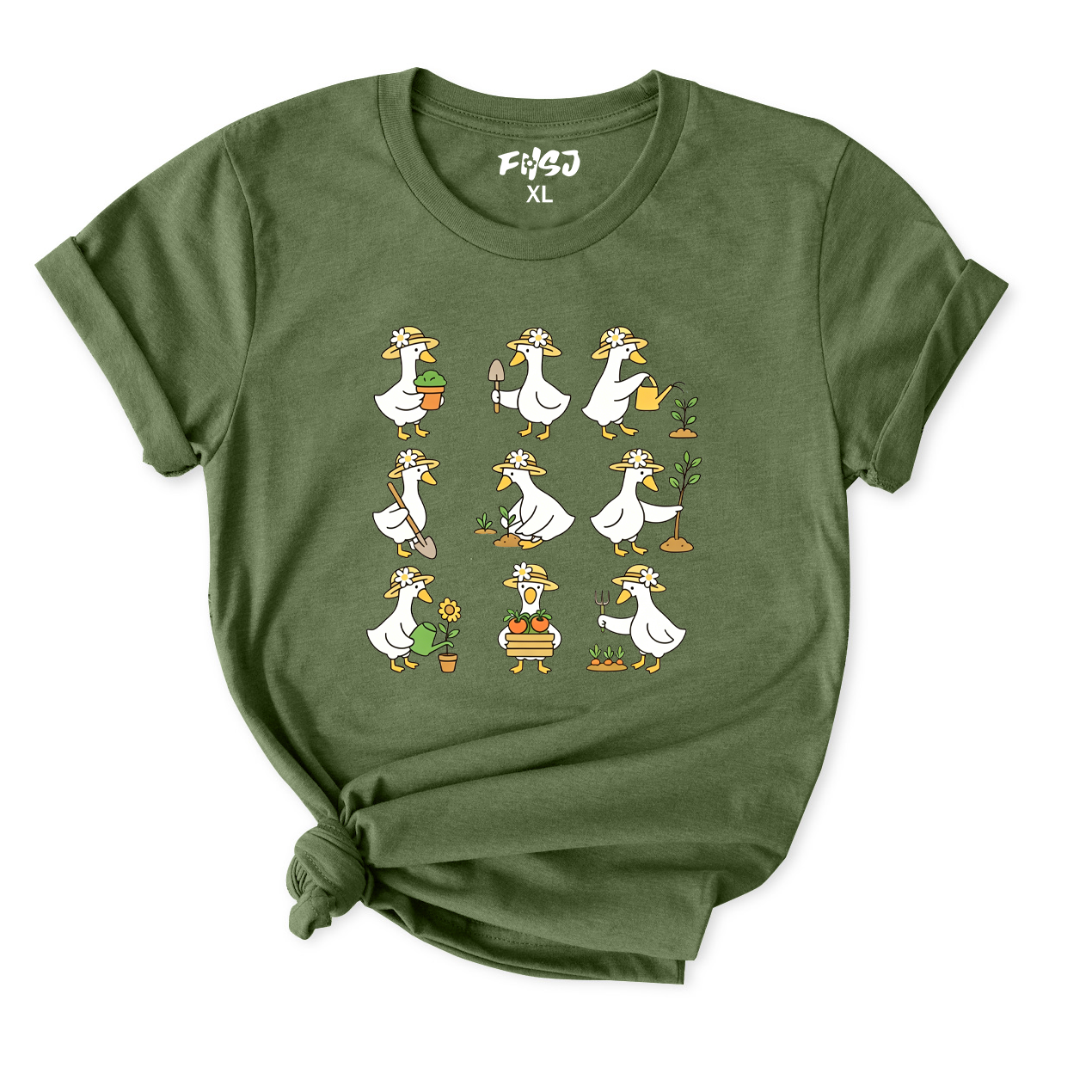 Cute Goose Gardening T-Shirt for Women