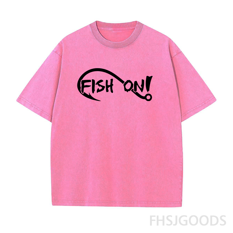 Fish On Fishing Unisex Distressed T-Shirt