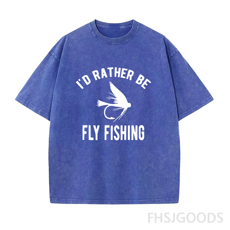 Fly Fishing Unisex Distressed T-Shirt