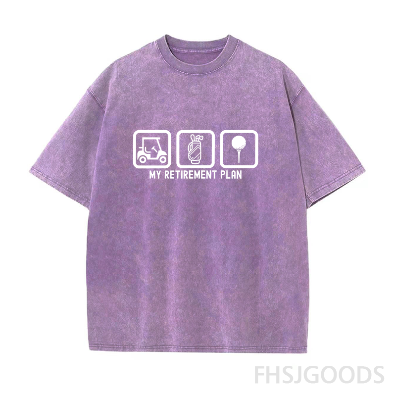 My Retirement Plan Golf Unisex Distressed T-Shirt
