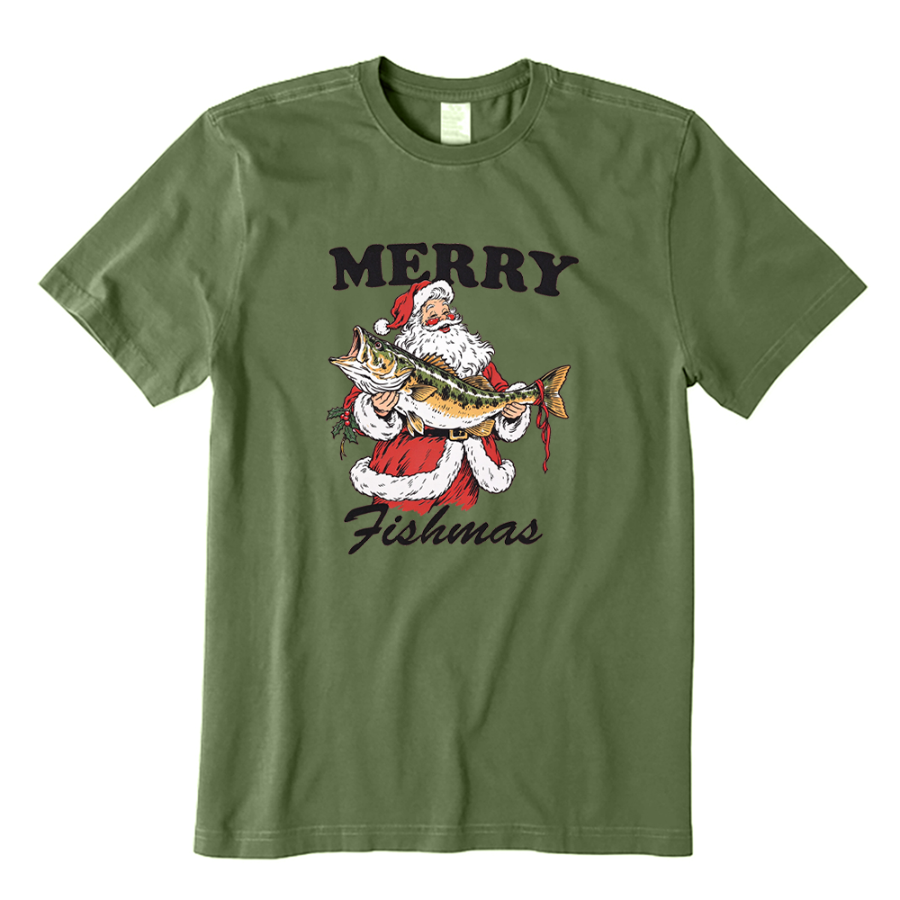 Merry Fishmas Fishing T-Shirt