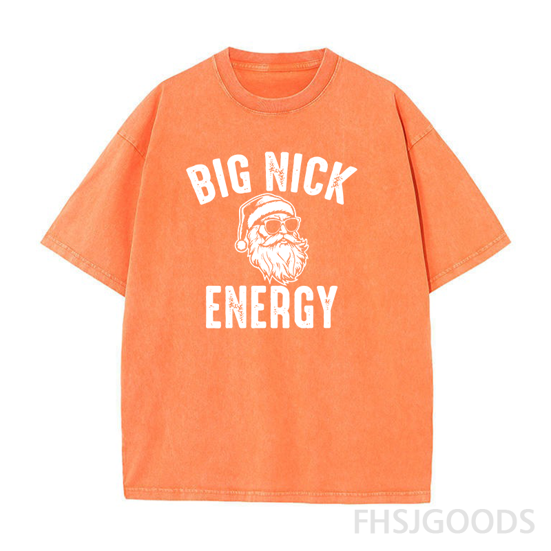Big Nick Energy Santa Unisex Distressed T-Shirt