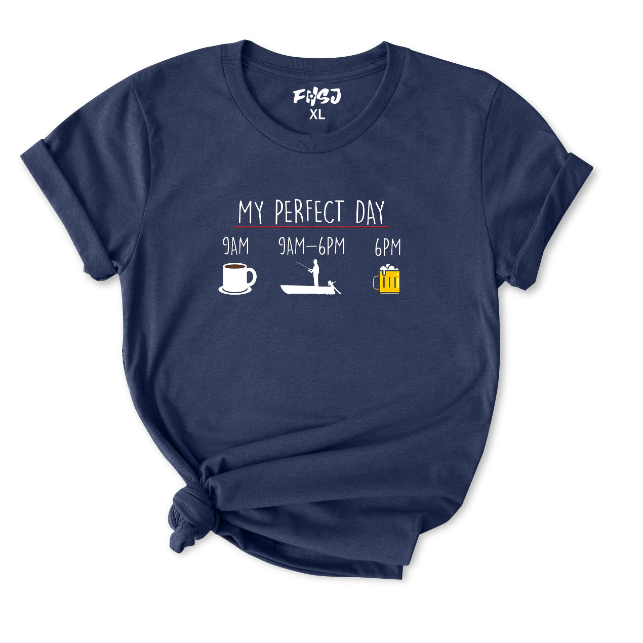 My Perfect Day Coffee Fishing Beer T-Shirt for Women