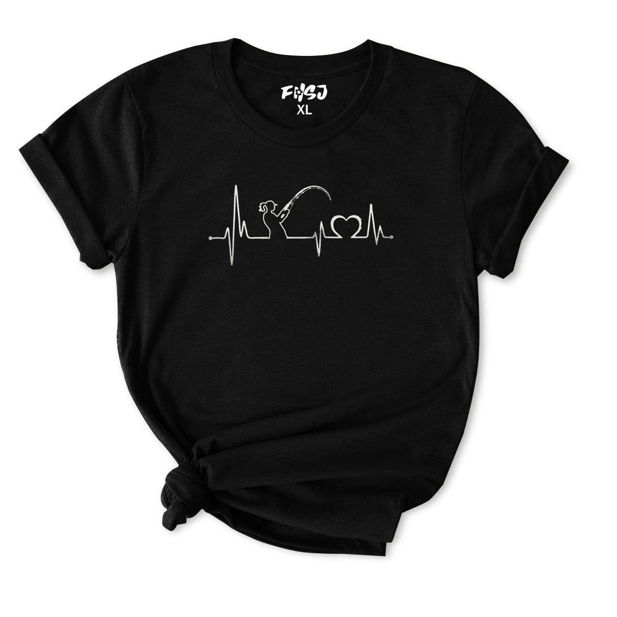 Fishing Heartbeat T-Shirt for women