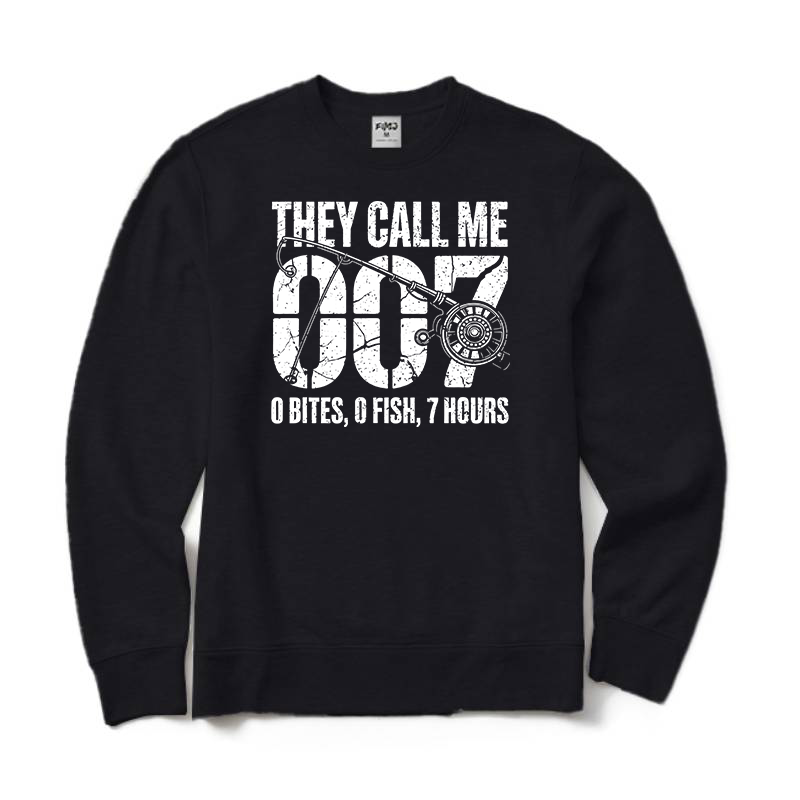 Funny Fishing 007 Crewneck Sweatshirt
