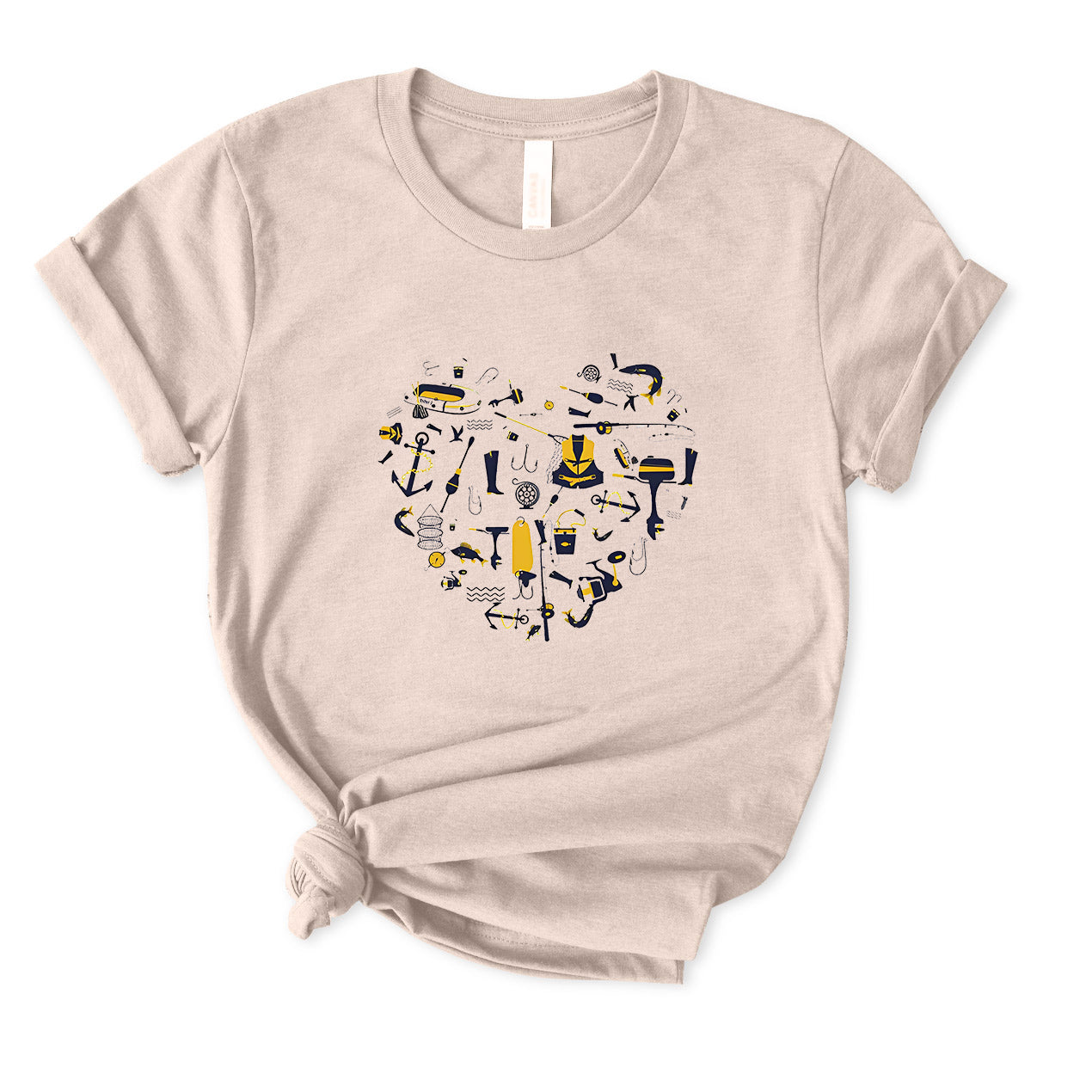 Heart Fishing Collection T-Shirt for Women