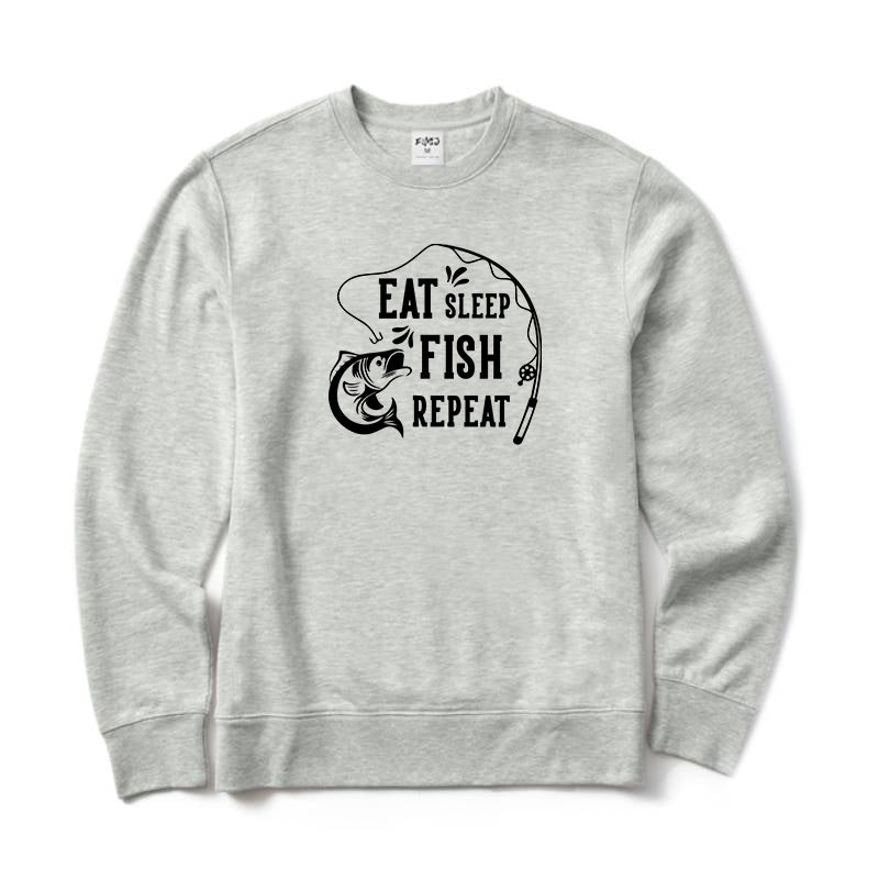 Eat Sleep Fish Repeat Crewneck Sweatshirt