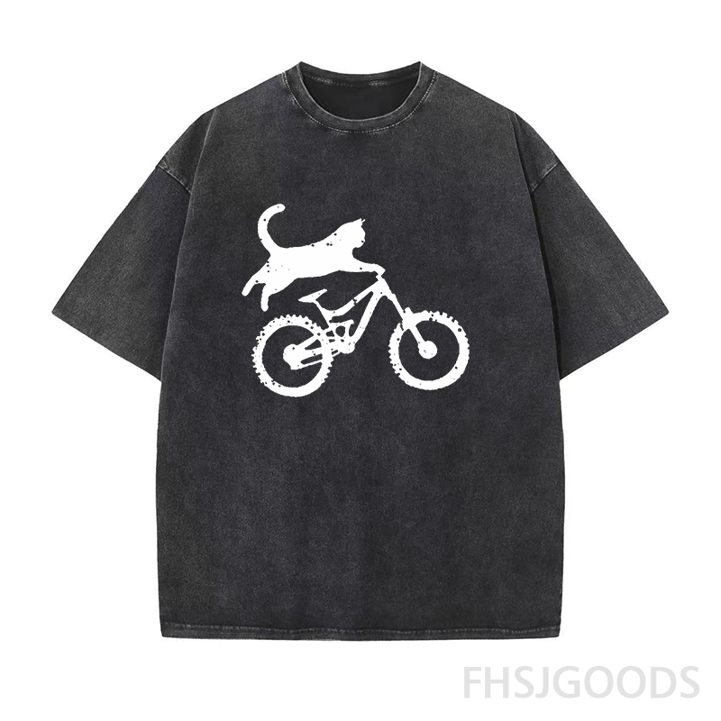 Meowntain Cat Unisex Distressed T-Shirt
