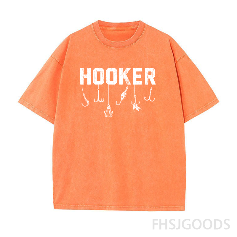 Fishing Hooker Unisex Distressed T-Shirt