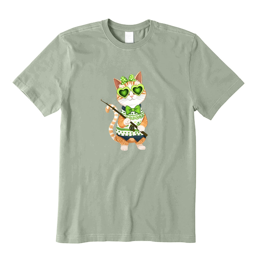 St. Patrick’s Day Cat Fishing T-Shirt