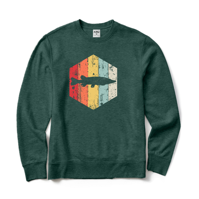 Retro Fishing Crewneck Sweatshirt