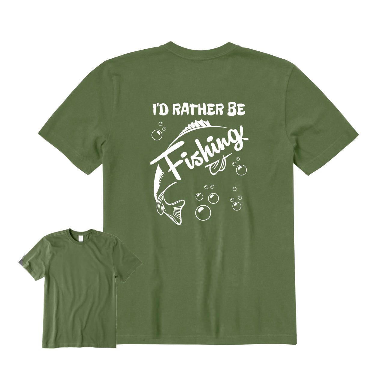 I'd Rather Be Fishing Back Graphic T-Shirt
