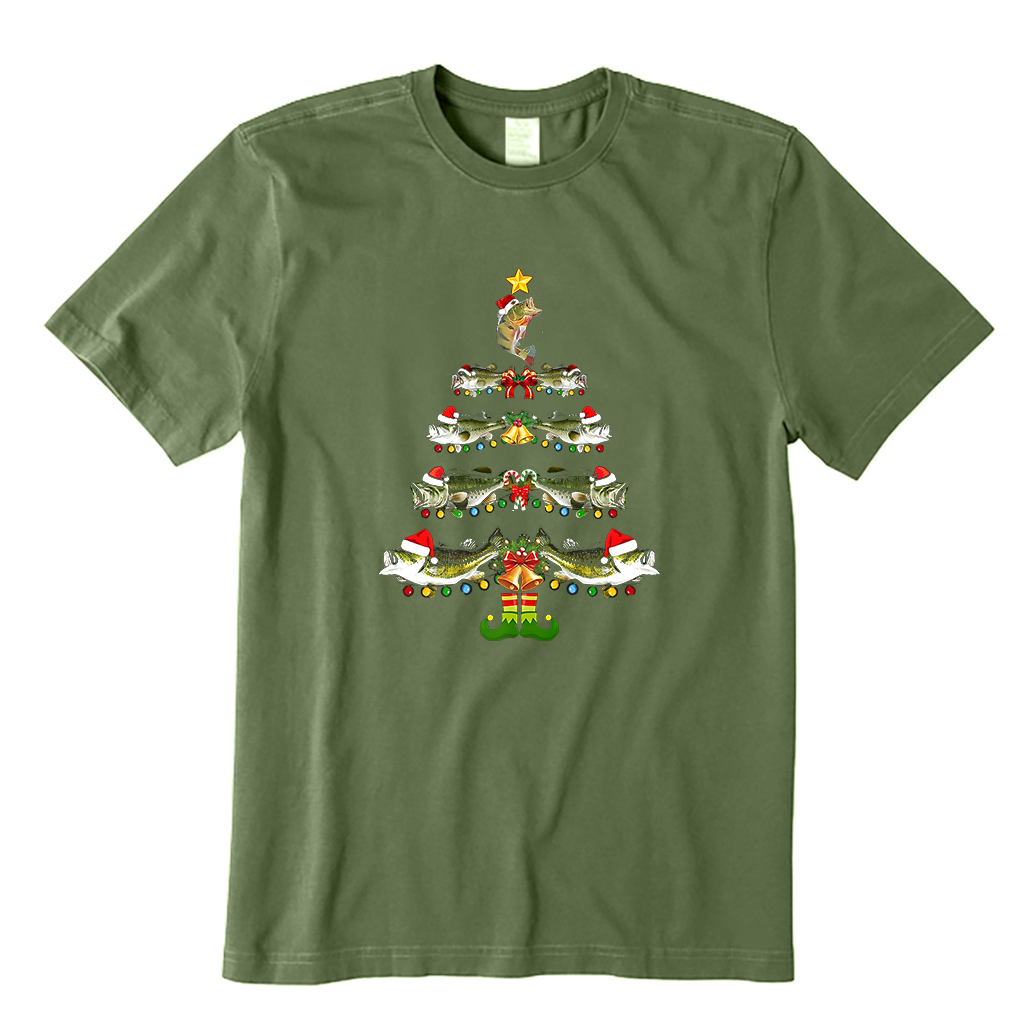 CHRISTMAS TREE MERRY FISHMAS T-Shirt