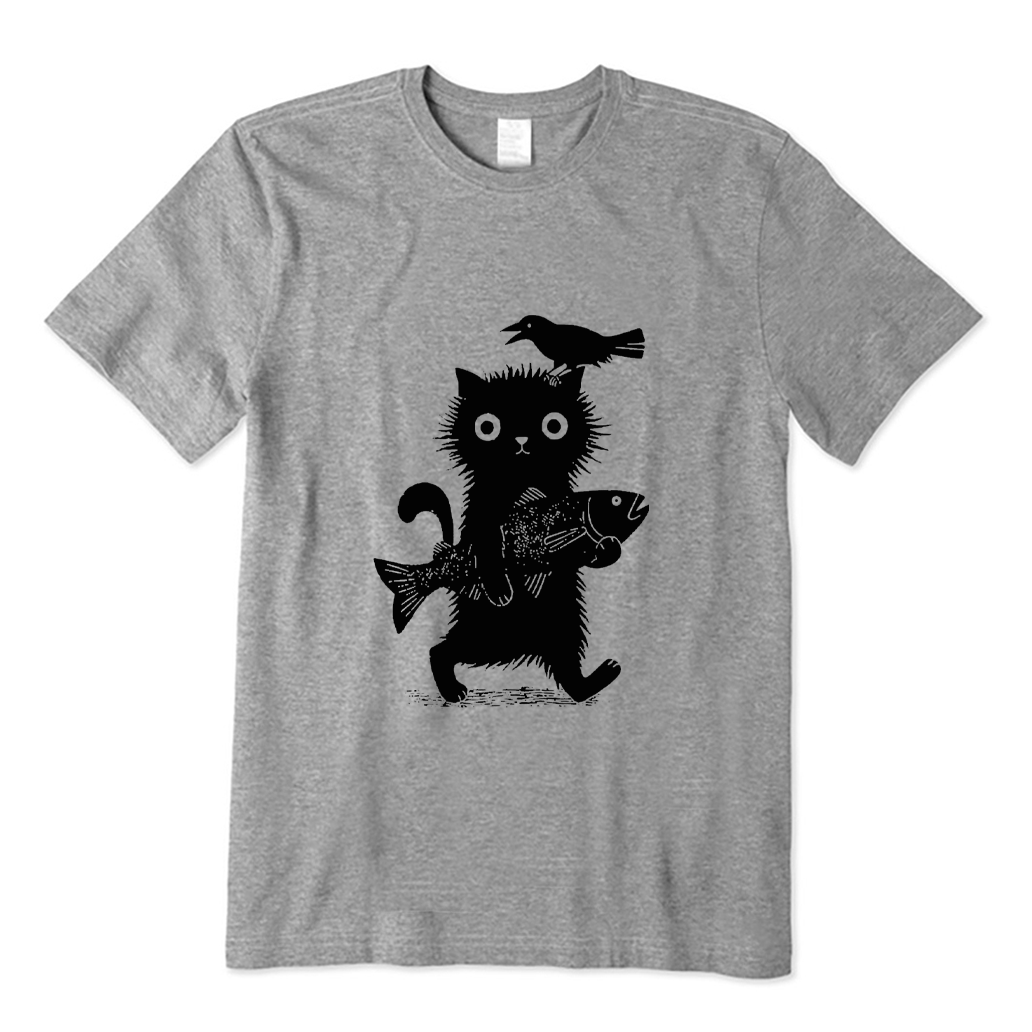 Funny Cat Fishing T-shirt