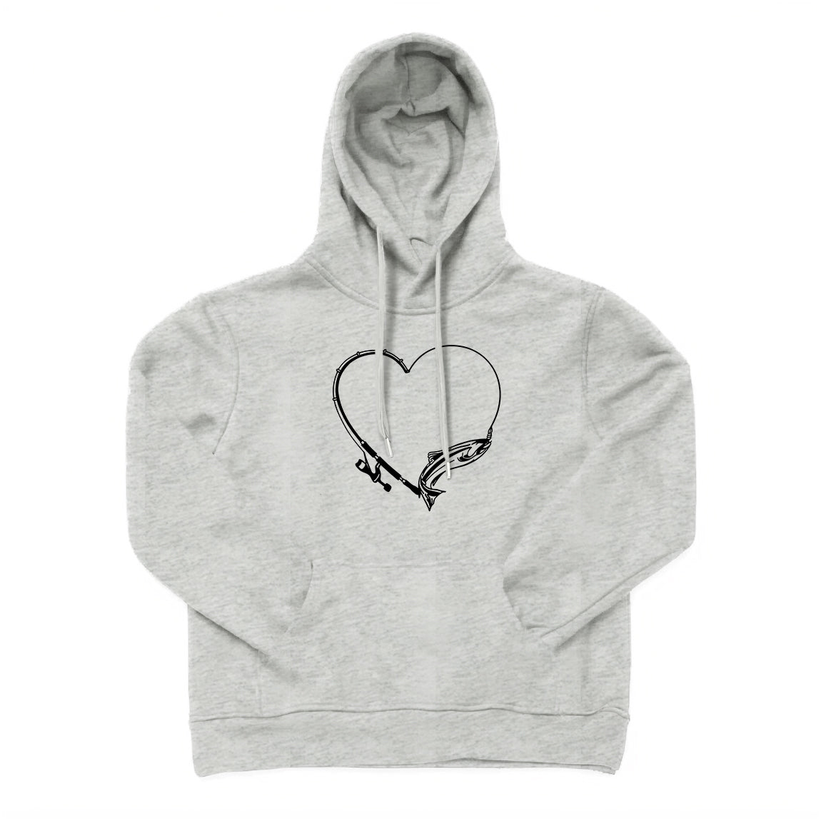 Fishing Rod Hear Hoodie