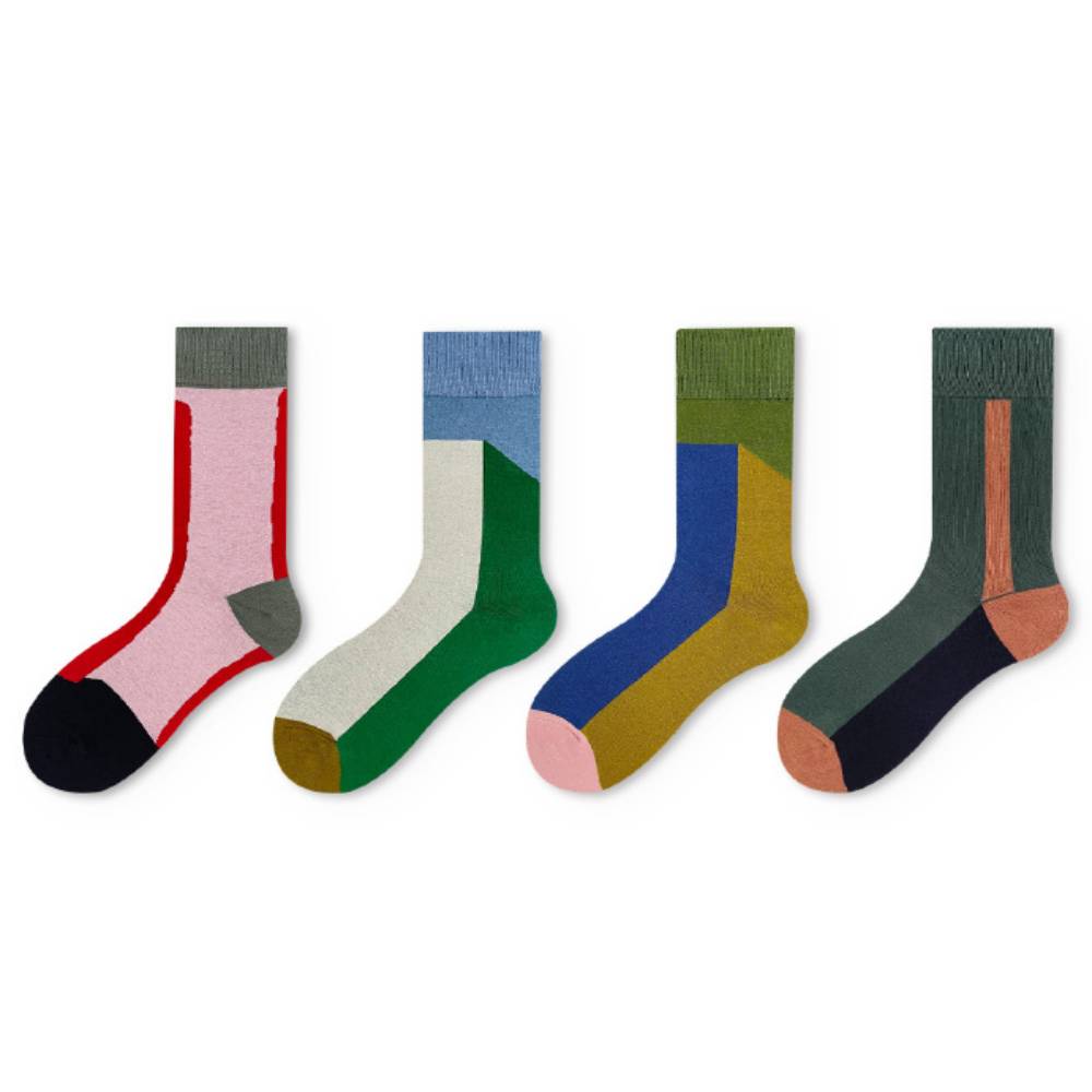Color Block Socks 4 Pack