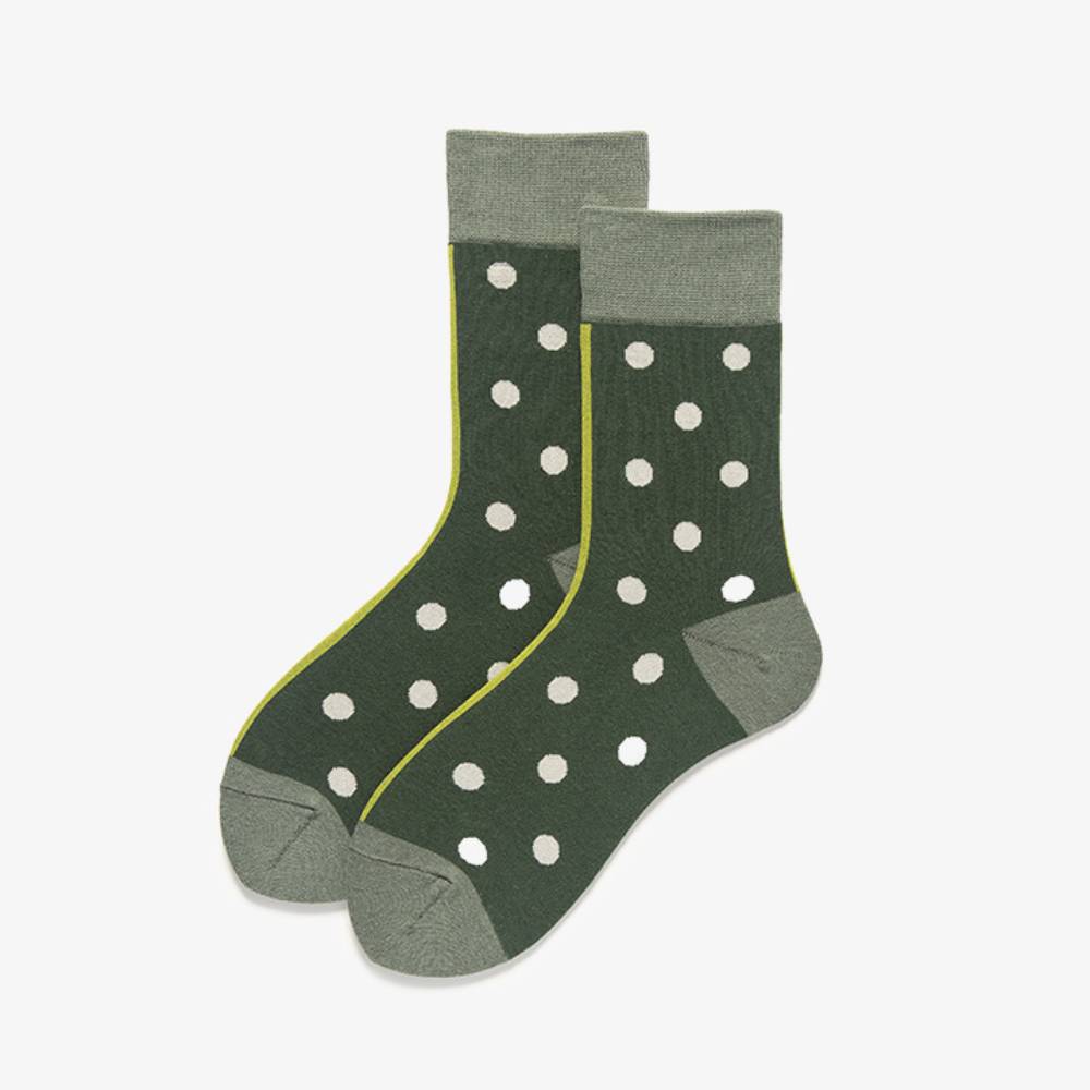 Polka Dots Green Socks 5 Pack-1