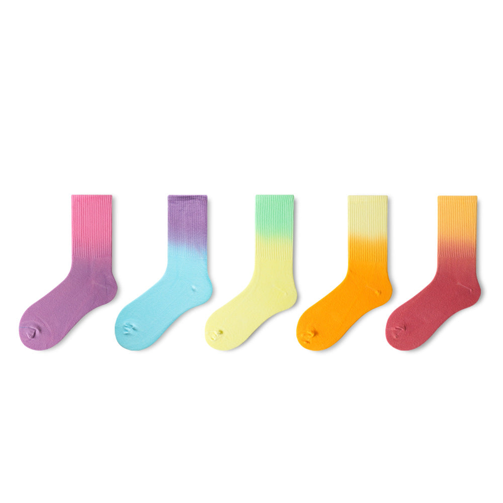 Gradient Color Socks 5 Pack