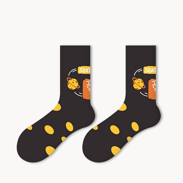 Casual Funny Socks 5 Pack-black