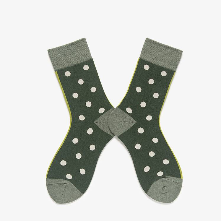 Polka Dots Green Socks 5 Pack-2