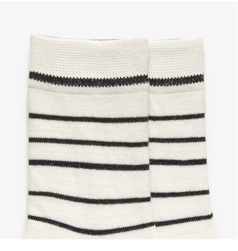 Stripe White Socks 5 Pack-Detail 2