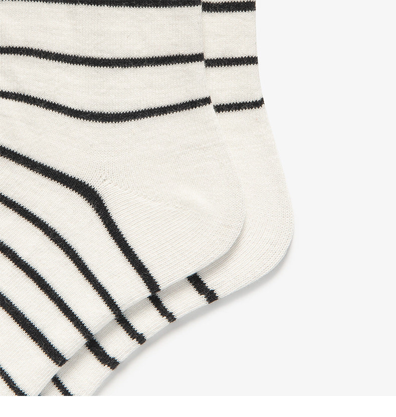 Stripe White Socks 5 Pack-Detail 3
