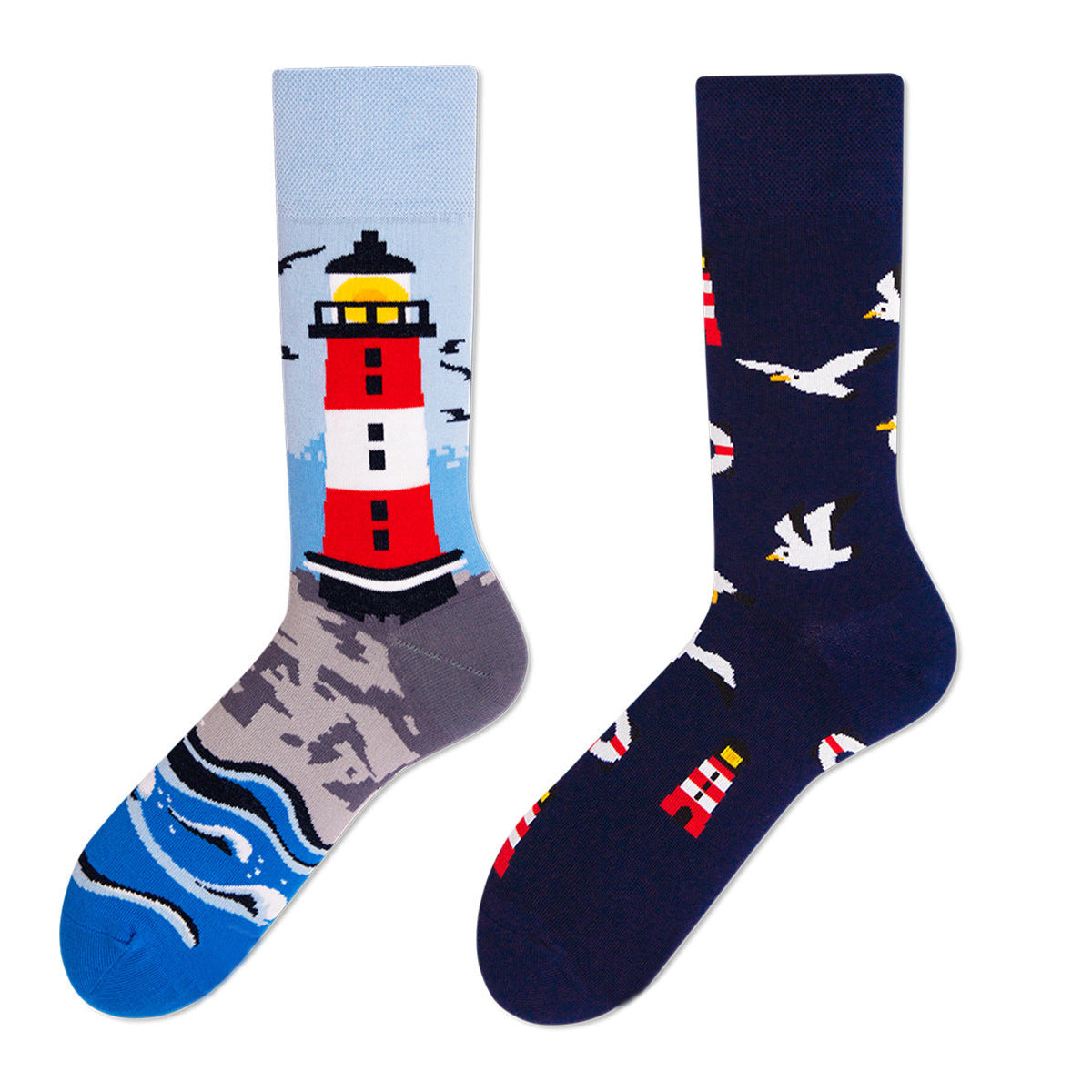 Lighthouse Asymmetrical Socks 4 Pack