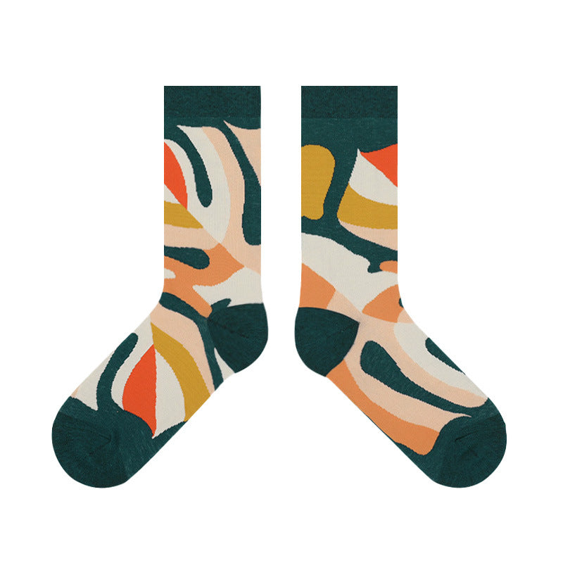 Irregular Color Block Socks 3 Pack