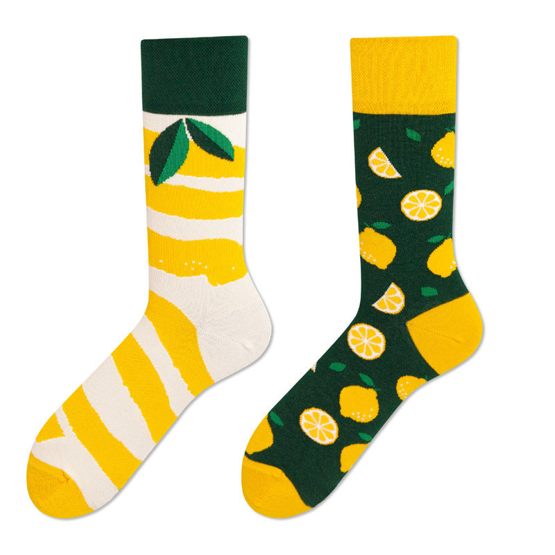 Lemon Asymmetrical Socks 4 Pack
